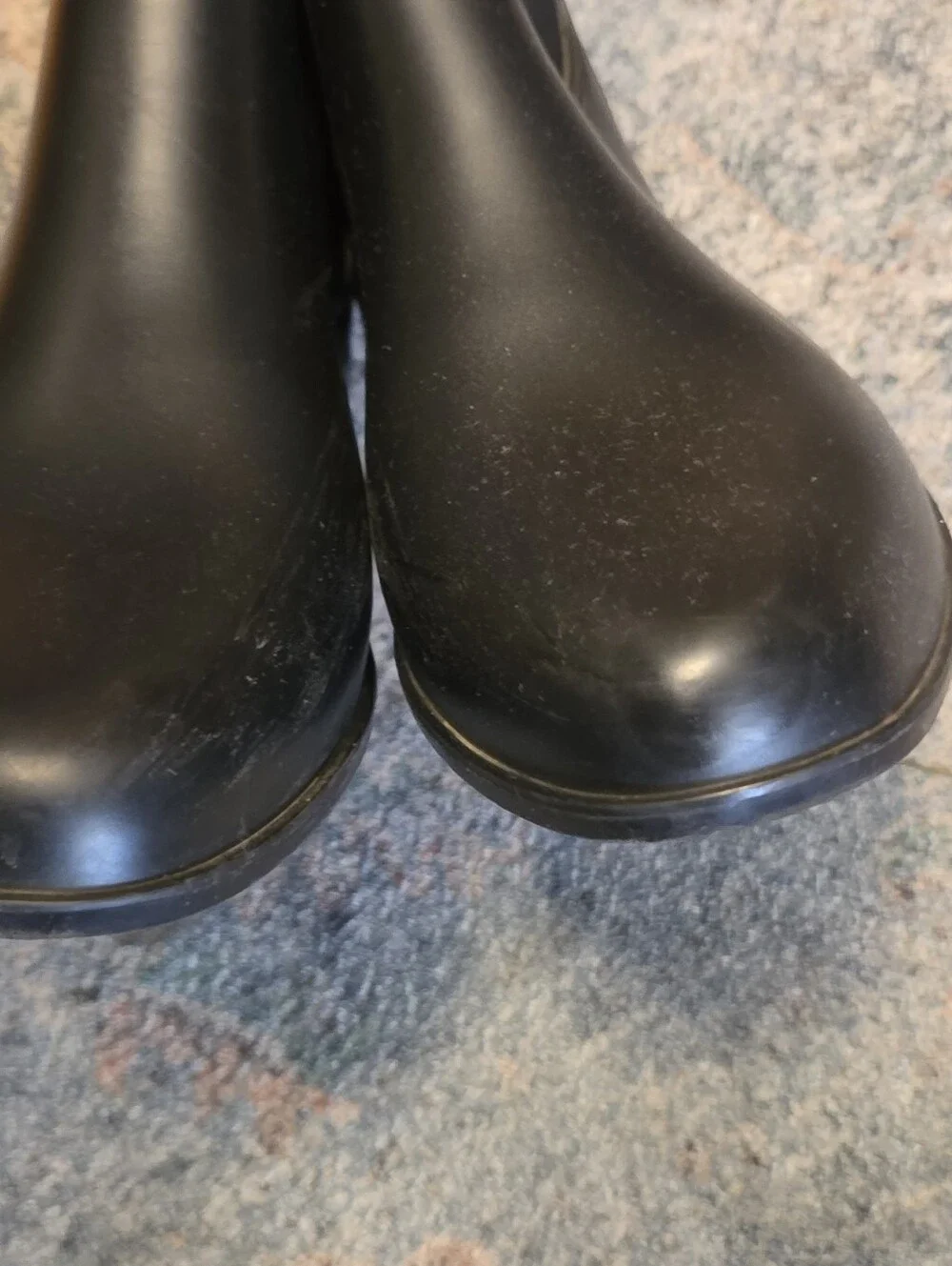 A New Day Black Matte Chelsea Ankle Rain Boots Size 9